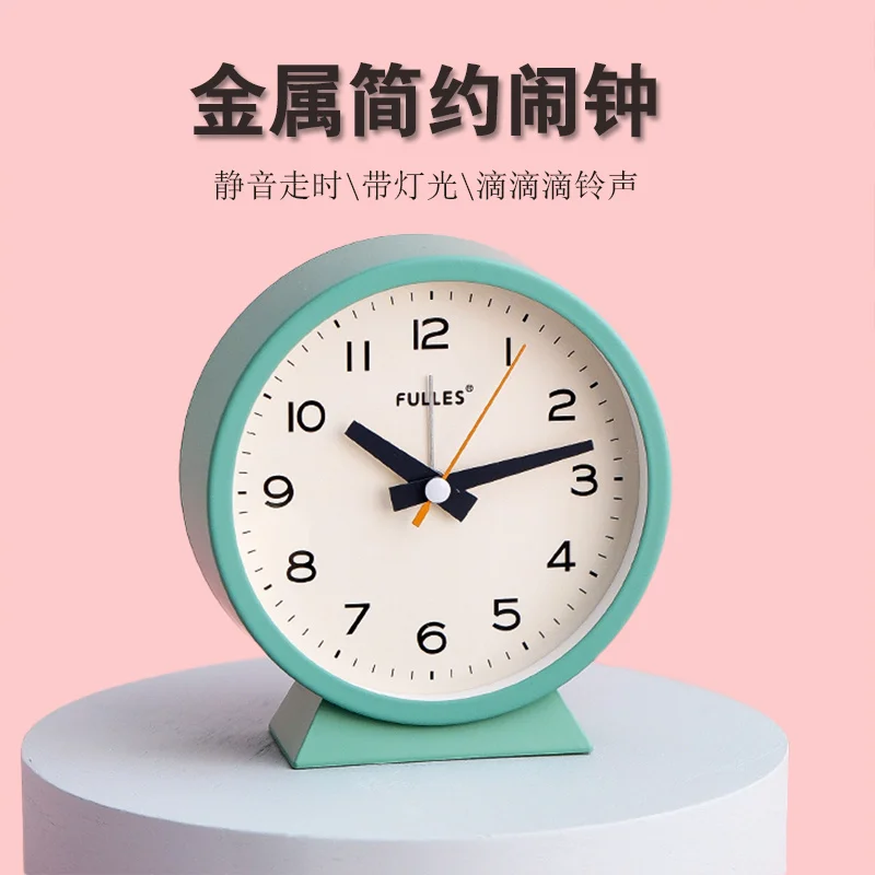 

Simple alarm clock for children Learning alarm clock for students Quiet bedside clock Personality dormitory small desktop clock