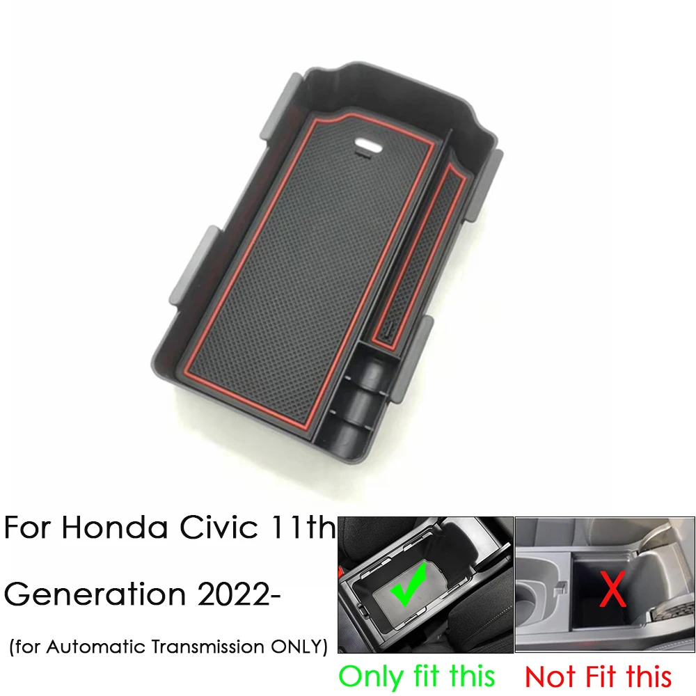 

Car Accessories Central Armrest Storage Box Console Tray Holder Pallet Decoration for Honda Civic 9th 10th 11th Gen 2011-2023