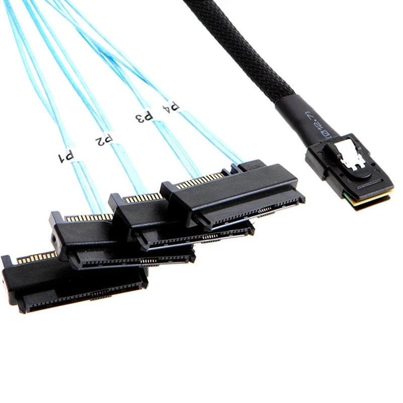 НОВЫЙ мини-SAS 36-контактный SFF-8087 к SFF-8482 SAS 29 + 15-контактный кабель передачи SATA 12 ГБПА