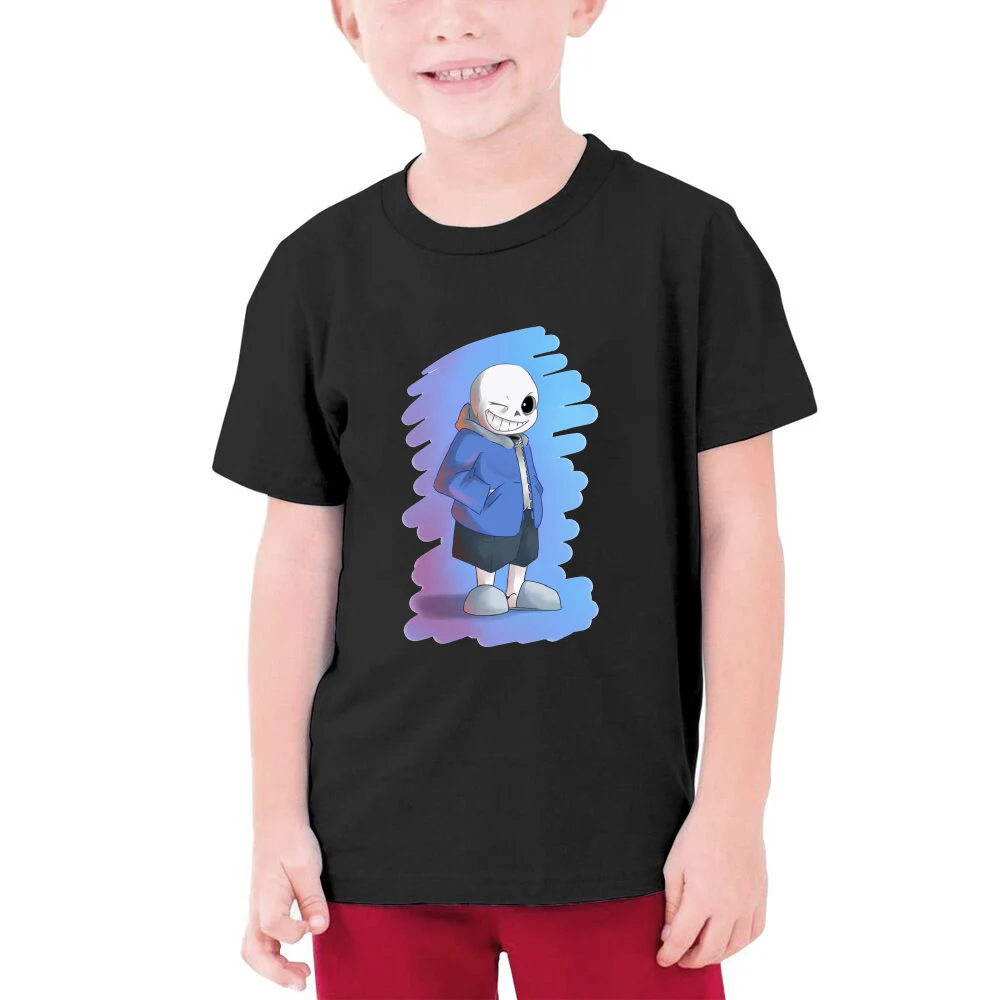 

CLOOCL Cozy 100% Cotton Kids T-shirt Funny Game Undertale Sans Tees Popular Clothing Kids Round Neck Short Sleeve Drop Shipping
