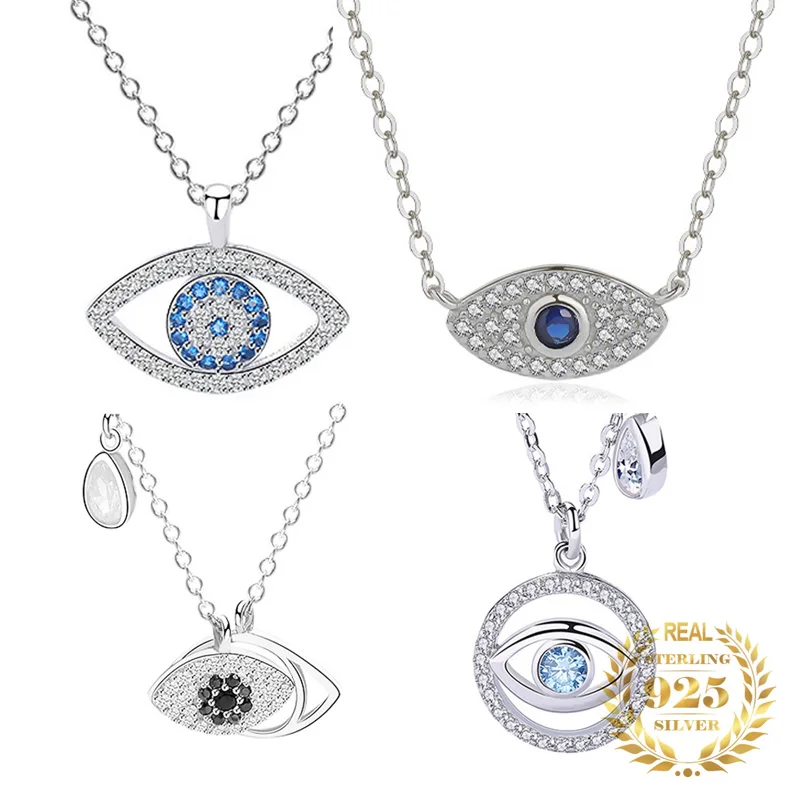 Женское винтажное ожерелье из серебра 100% пробы с цирконом