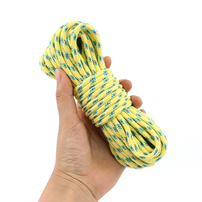 Светоотражающая веревка из полипропилена уличная для палатки домашняя белья