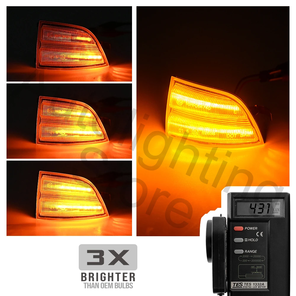 2 шт. блестящие лампы для передней и боковой подсветки Ford Focus ST MK2 CC 2003-2010