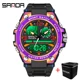 SANDA Sport Men Quartz Digital Watch Creative Diving Watches Men Waterproof Alarm Watch Dual Display Clock Relogio Masculino Other Image