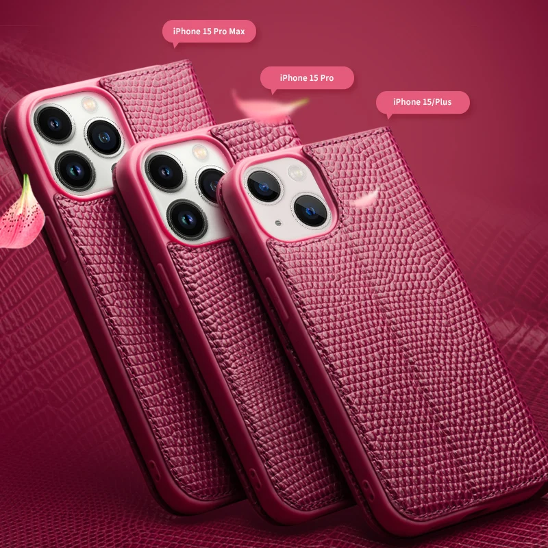 Фото Чехол Qialino со слотом для карт для Apple Iphone 17 Air 15 16 14 13 Pro Max Plus, роскошные женские флип-чехлы из натуральной кожи №4