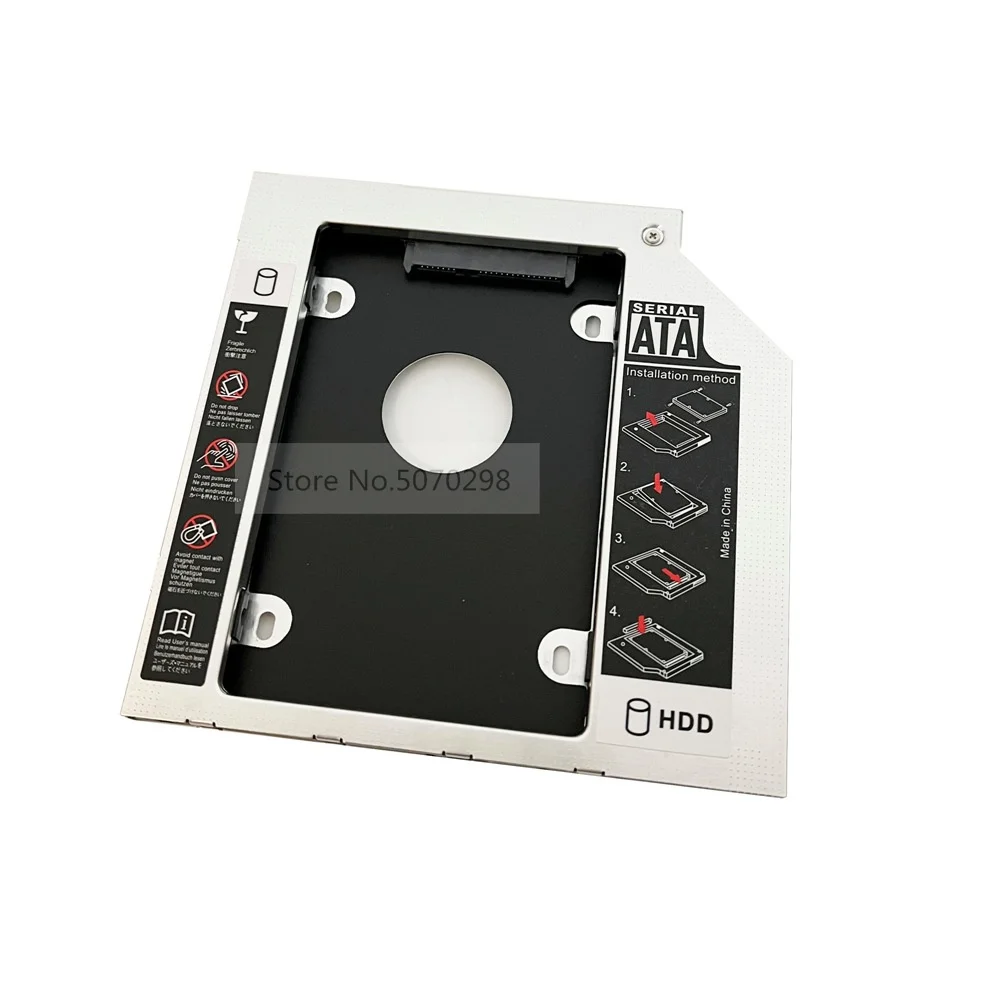 SATA 9.5mm 2nd HDD SSD Hard Drive Optical Caddy Frame Enclosure for HP 15-f033wm 15-AC121NH 15-F162DX DU-8A5SH DA-8A6SH DU-8A6SH
