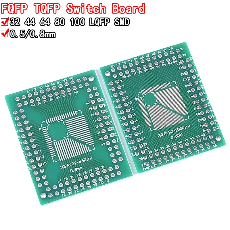 5 шт. FQFP TQFP 32 44 64 80 100 LQFP для DIP-трансферной платы DIP Pin плата шага адаптера