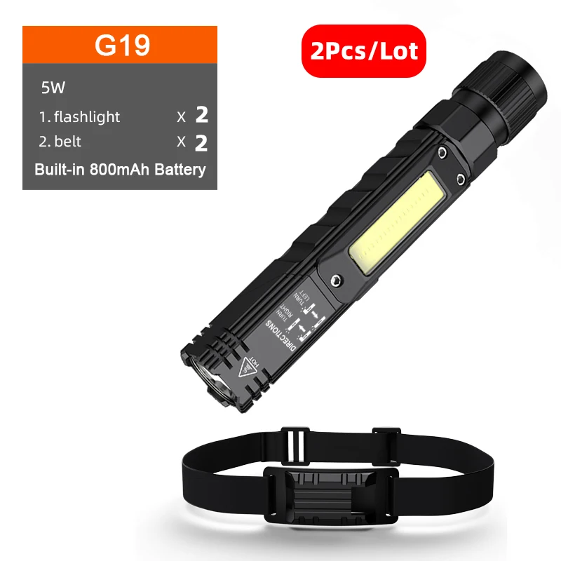 

SuperFire G19 LED COB Head Light Magnet USB Rechargeable Flashlight Powerful Camping Fishing Work Light Outdoor Lantern Torch