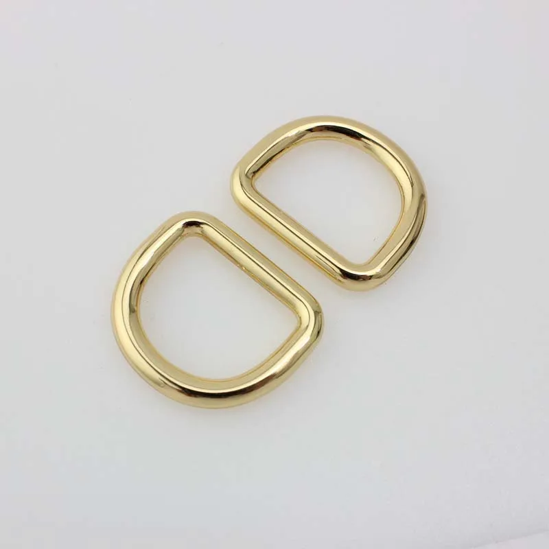 30pcs 4.5mm line,25*19mm 1 Inch 5 colors metal D Ring accessories for bags hardware welded d rings