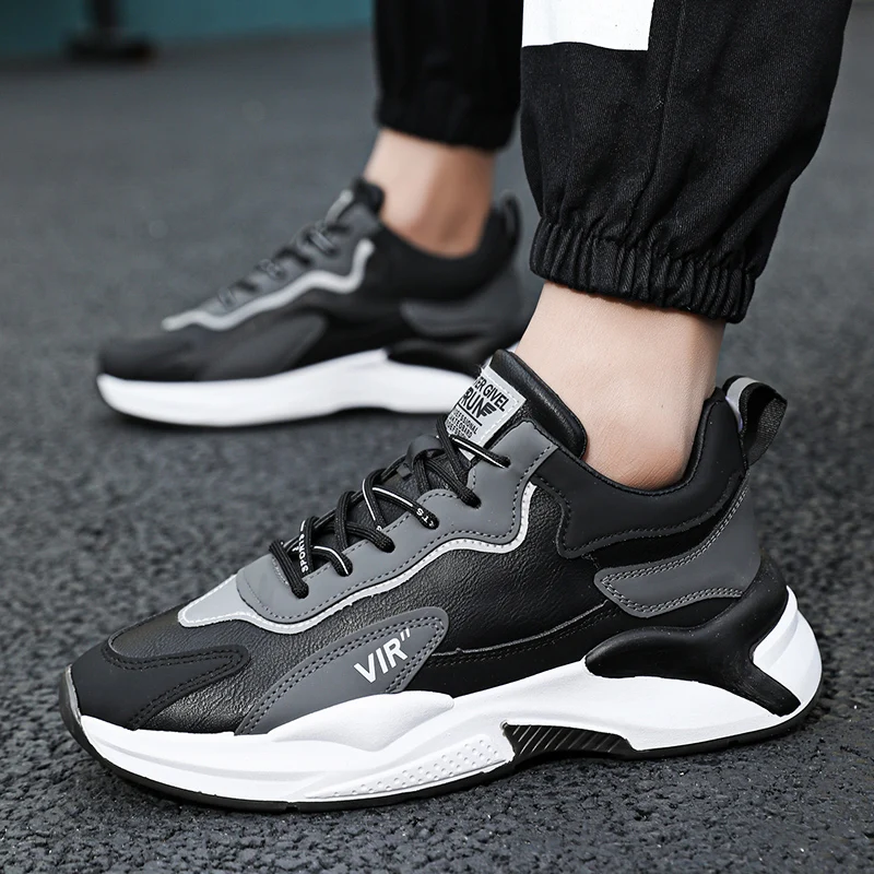 

2022 Artificial Leather Men Causal Shoes Male Spring Men Casual Light Comfortable Running Shoes Outdoor Athletic Shoes Trainers