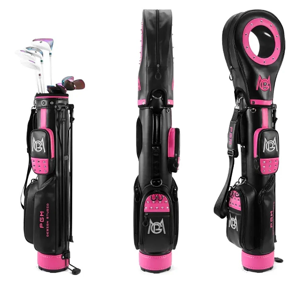 

Сумки для гольфа Pgm светильник Кая сумка на колесиках для пистолета Женская Мужская сумка большой емкости аксессуар для хранения 6-9 штук клубный Съемный ремень Qiab020