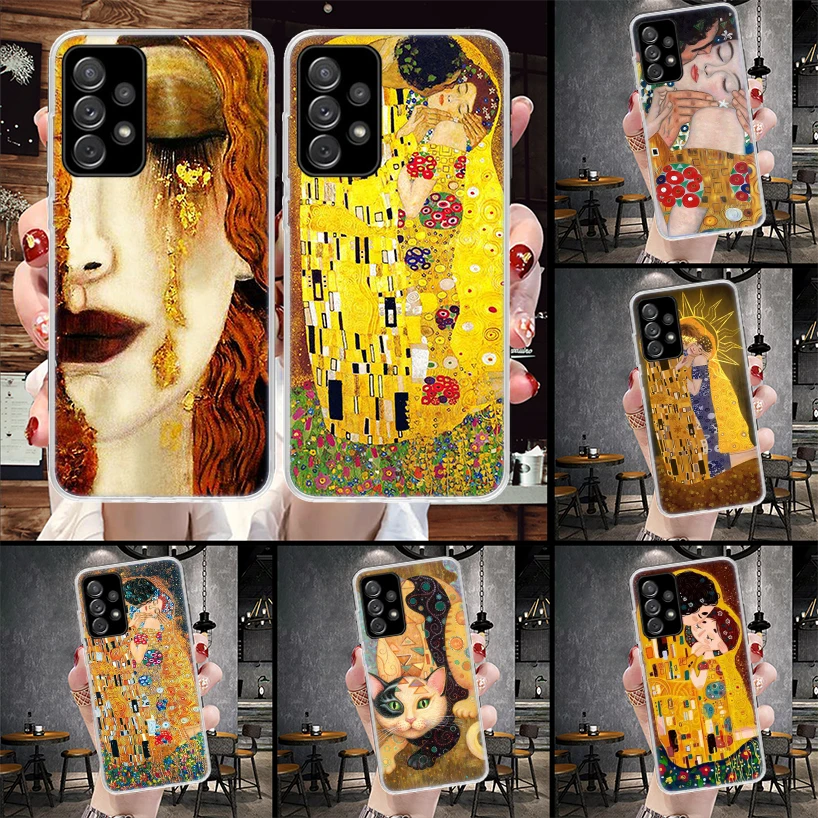 Фото Поцелуй Густава Климта Дизайн Мягкий чехол для телефона Samsung Galaxy A13 A14 A15 A16 A53 A54 A55 A56 A33 A34 A35 A36 A23 A24 A25 A26 A0 №1