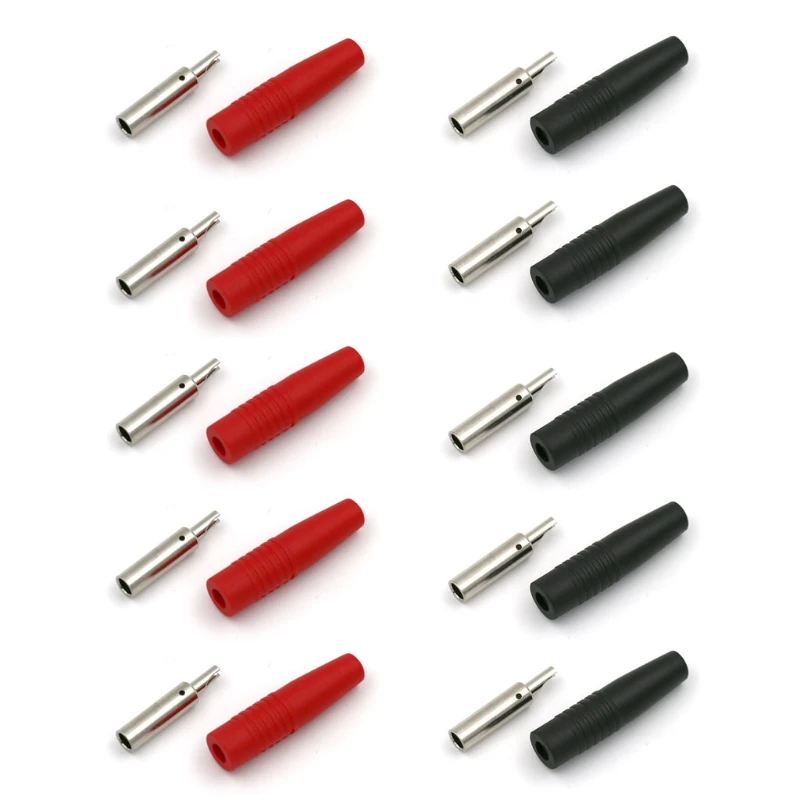 

Solder DIY Banana Female Insulated Jack Plug Wire Solder Connector Used for 4mm Male Non-Insulated Banana Plug Connector