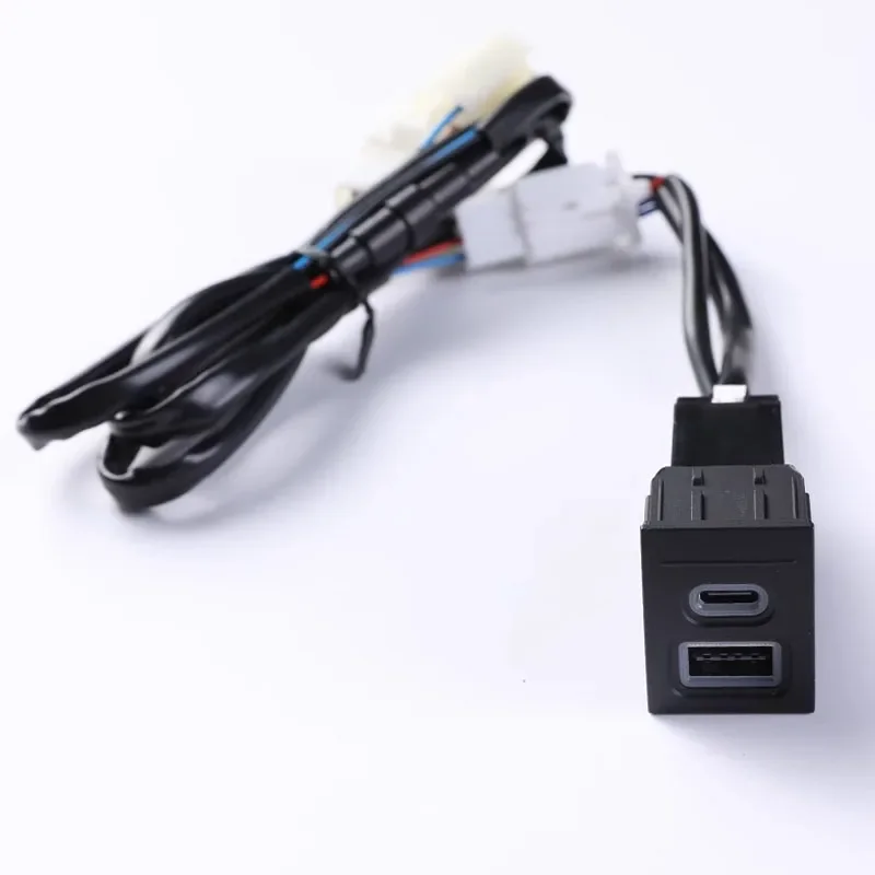 Фото Для VW POLO 2004-2011 1 шт., 12 В, 24 В, двойная USB-разъем для автомобильного зарядного устройства с QC3 0 и PD, замена порта быстрой зарядки типа C №5