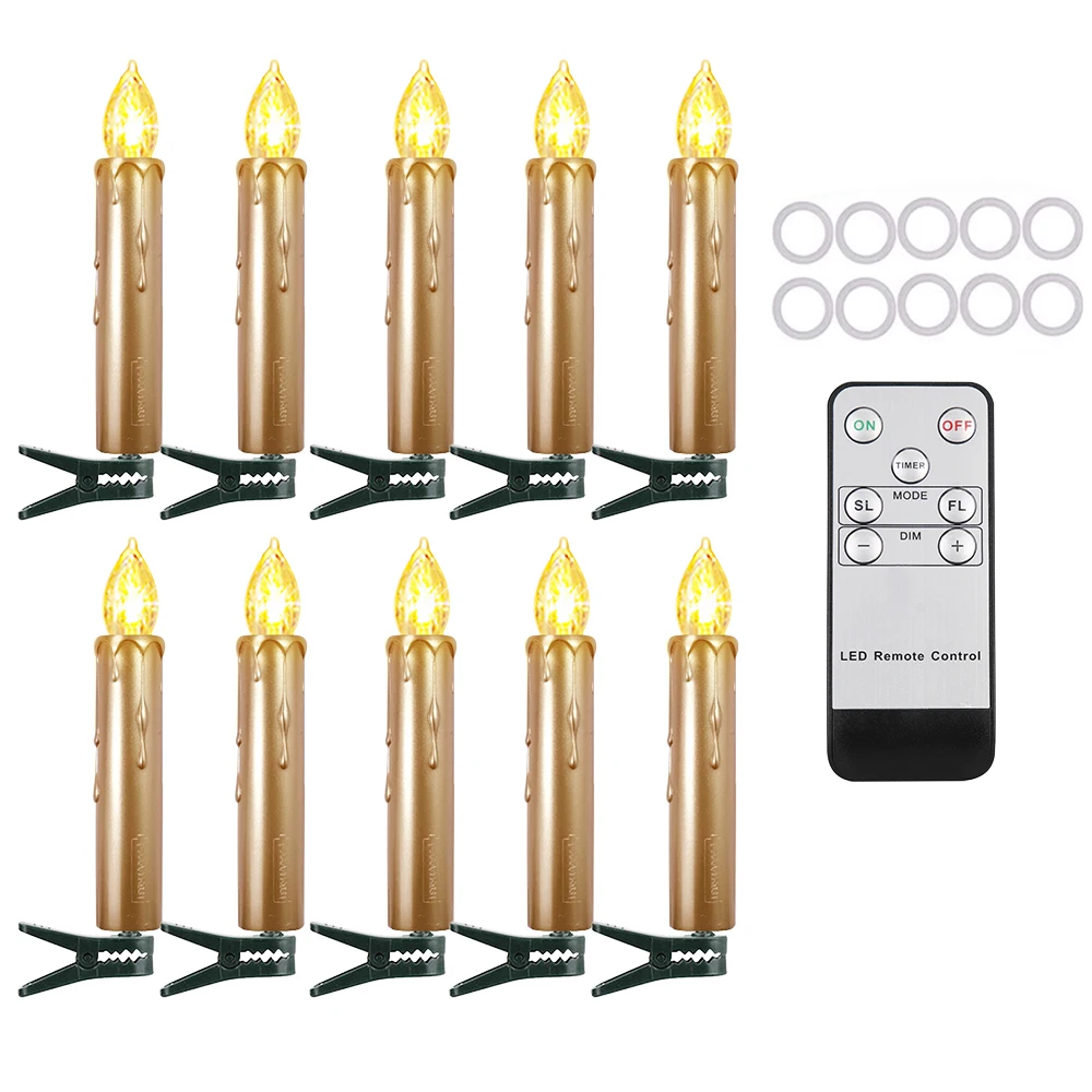 Flameless Flicker Birthday Candle Light With Timer Remote Christmas Tree Decoration Lamp For Halloween Home Decor