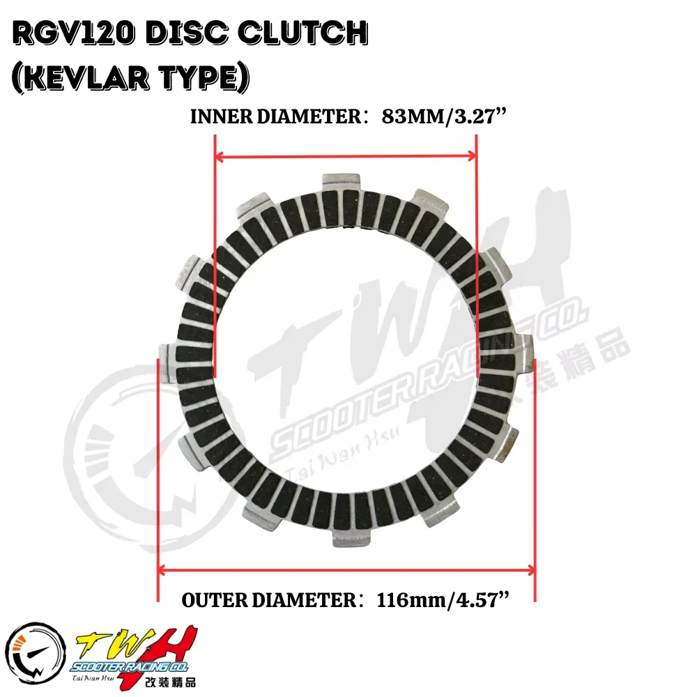 TWH RGV120 Тайваньский комплект кевларовых дисков сцепления для мотоцикла (5