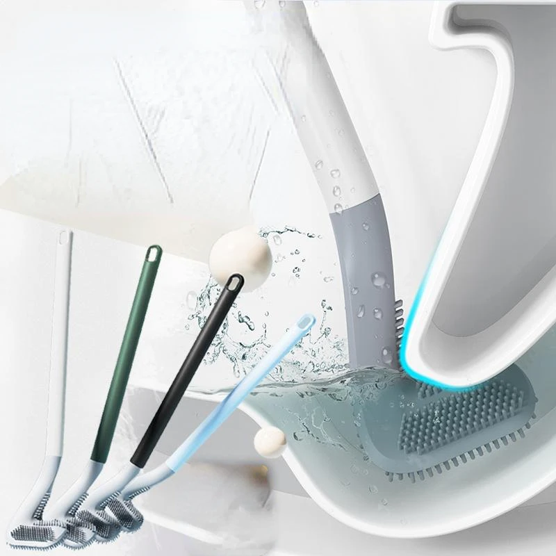 

2023NEW New TPR Golf Brush Head Toilet Brush Multifunction Cleaning Brush Wall-mount Long-Handled Toilet Bathroom Cleaning Tools