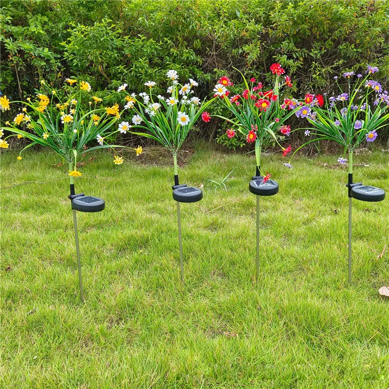 

Уличная светодиодная водонепроницаемая лампа в виде хризантемы, s-лампа на солнечной батарее для сада, газона, ландшафта, Рождественский пр...