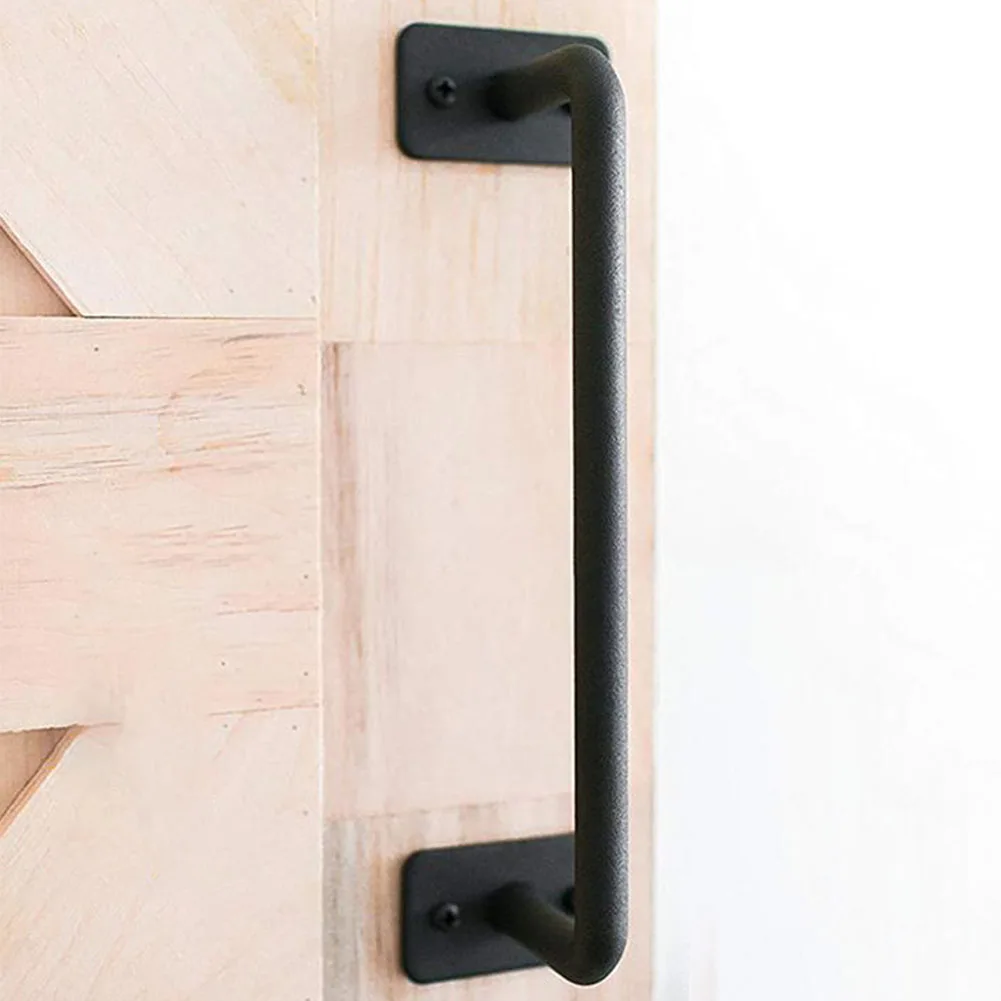 

Home Closet Drawer Cabinet Garage Shed Gate Door Pull Handle Hardware Modern Simple Iron With Screws For Sliding Barn