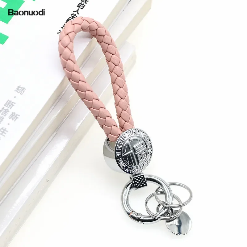6-жильный тканый модный автомобильный брелок из коровьей кожи для мужчин и женщин