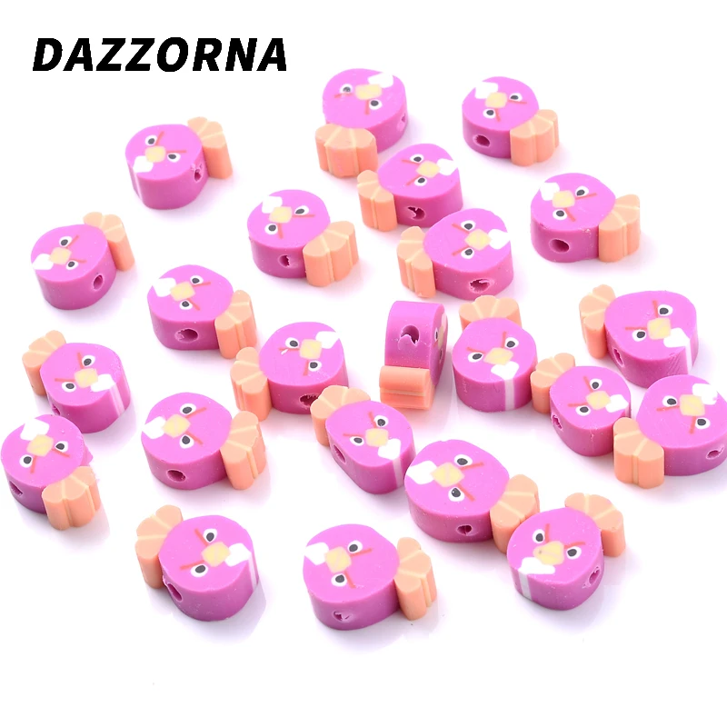 

50Pcs/Pack Polymer Clay Beads Cartoon Chick Shape Loose Spacer Beads For DIY Jewelry Making Bracelet Earring Accessories
