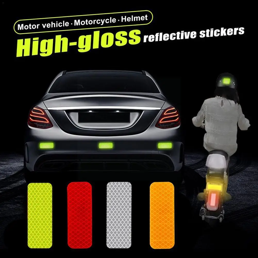 

Светоотражающие наклейки для автомобильного бампера, безопасные светоотражающие наклейки, поступление, безопасная отражающая лента, стильные наклейки, наклейка, полоса B4Z9