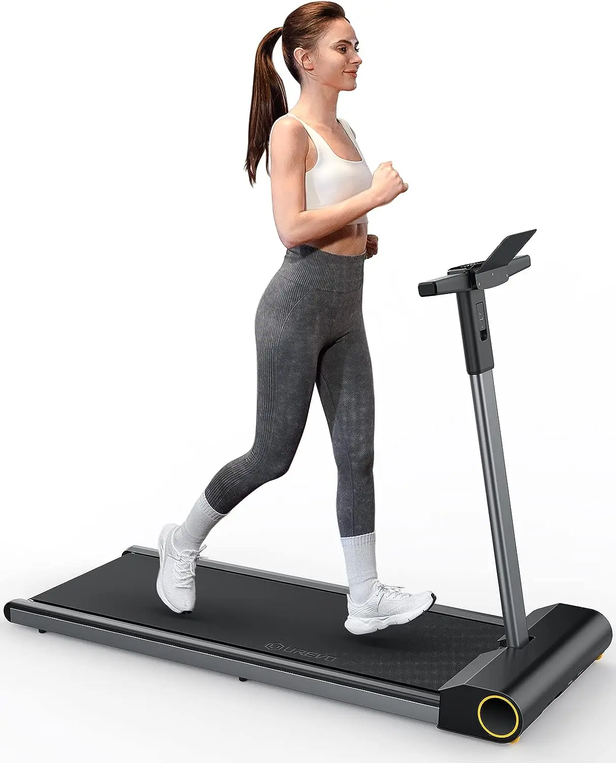 

Desk Treadmill, Foldable Treadmill with APP, Folding Treadmill with Touch Screen, 2.5HP Walking Treadmill Under Desk, Walking pa