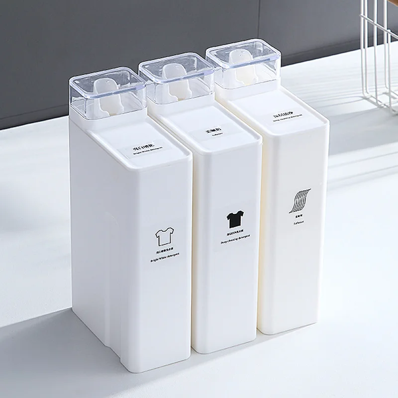 1 PC 1000ml Laundry Detergent Empty Bottles Large Capacity Softener Storage  Reusable Refillable Washroom Organizer 