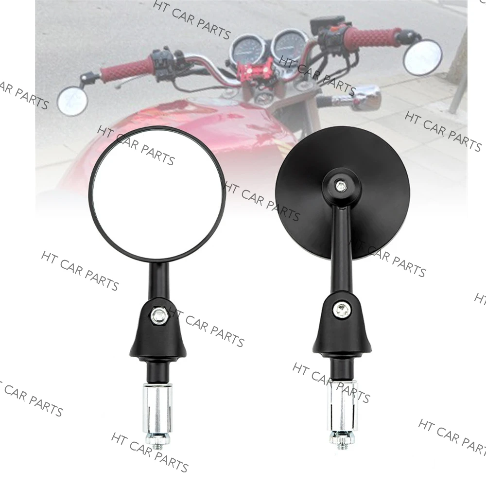 

Зеркало заднего вида для мотоцикла, регулируемое складное Велосипедное Зеркало заднего вида, круглое зеркало заднего вида, мотоциклетное зеркало заднего вида с переделкой