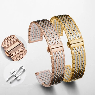 

Accessories Watch Strap FOR Longines L4 Series Wrist Watch Band Stainless Butterfly Buckle Bracelet 13 18 20 22mm