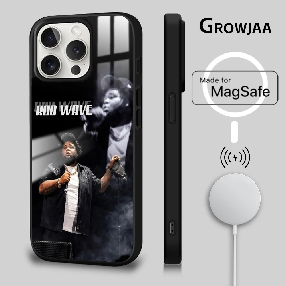 R-Rod W-Wave American Rapper Phone Case For IPhone 16 15 14 13 12 11 Pro Max Plus Mini Magsafe Mirror Wireless Magnetic Cover