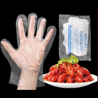 100pcs disposable food gloves thickened transparent catering beauty plastic gloves kitchen accessories gadgets tools restaurant
