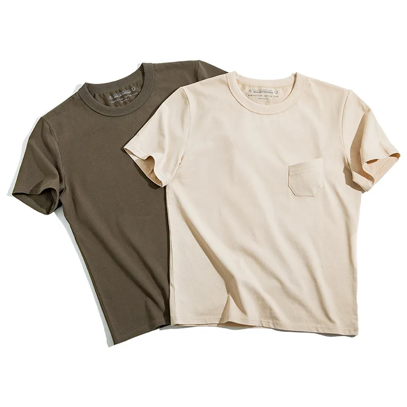 Maden Vintage Heavyweight Pocket T-shirts for Men Amekaji 26