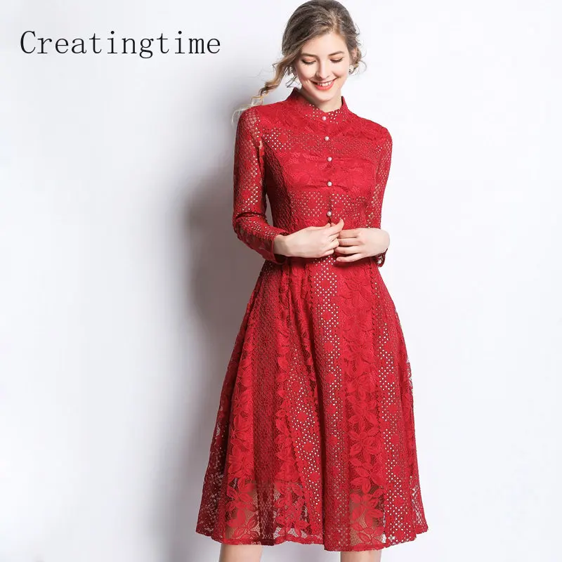 

Мода Винтаж Hollow Out Роскошные Кружева Вышивка A-line Платье Женщины 2023 Лето Новый Тонкий Элегантные Вечерние Вечеринка Платья 1B269