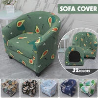 ins fashion printed single sofa cover elastic spandex armchair cover for living room coffee shop club couch slipcover protector