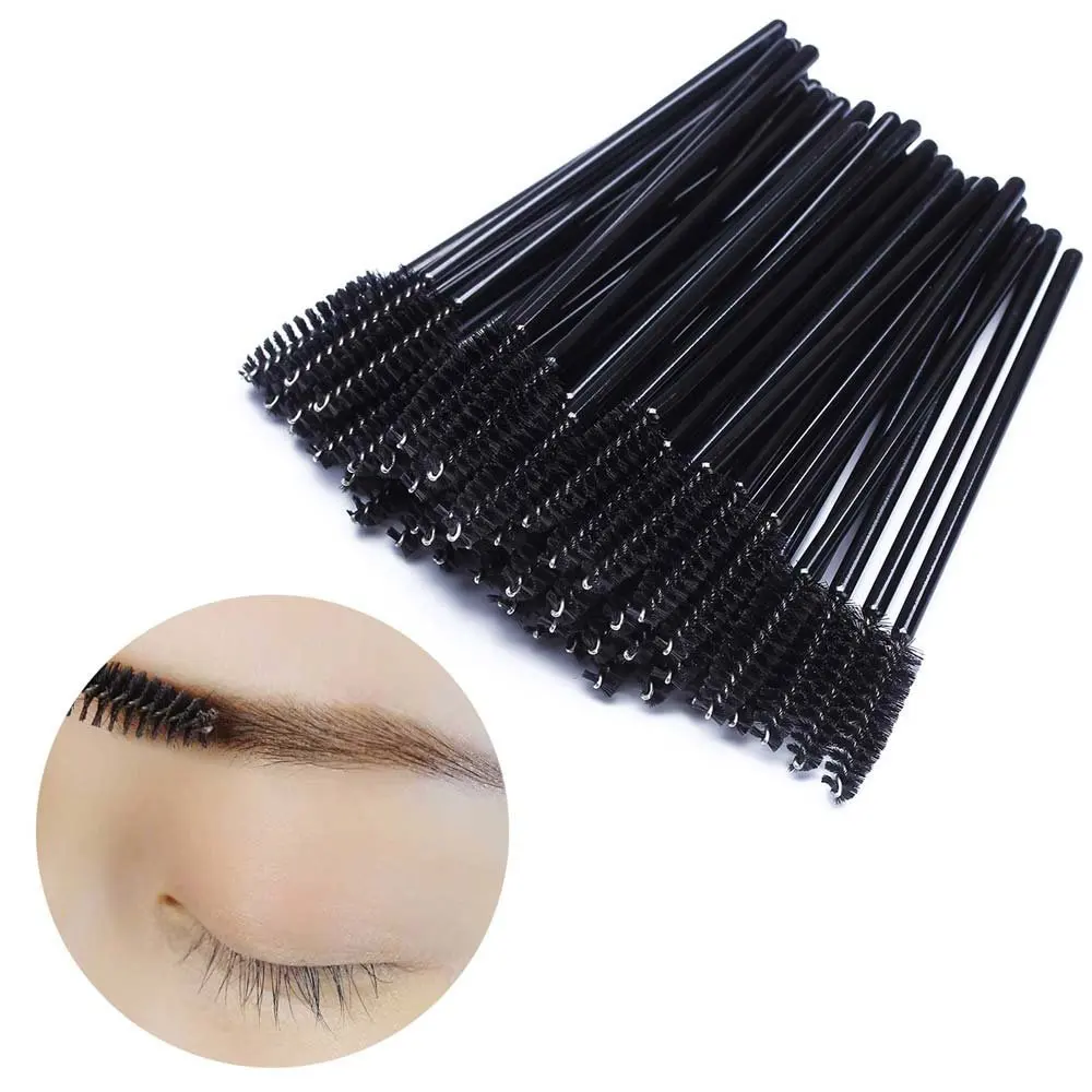 

1000Pcs/Lot DIY Black Disposable Spiral Graft Eyelash Cosmetic Brush Nylon Eyebrow Comb Makeup Appliances Tools HA1933