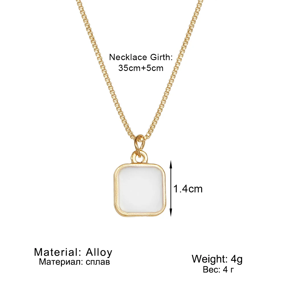 2022 модное квадратное ожерелье с подвеской до ключиц для женщин простая