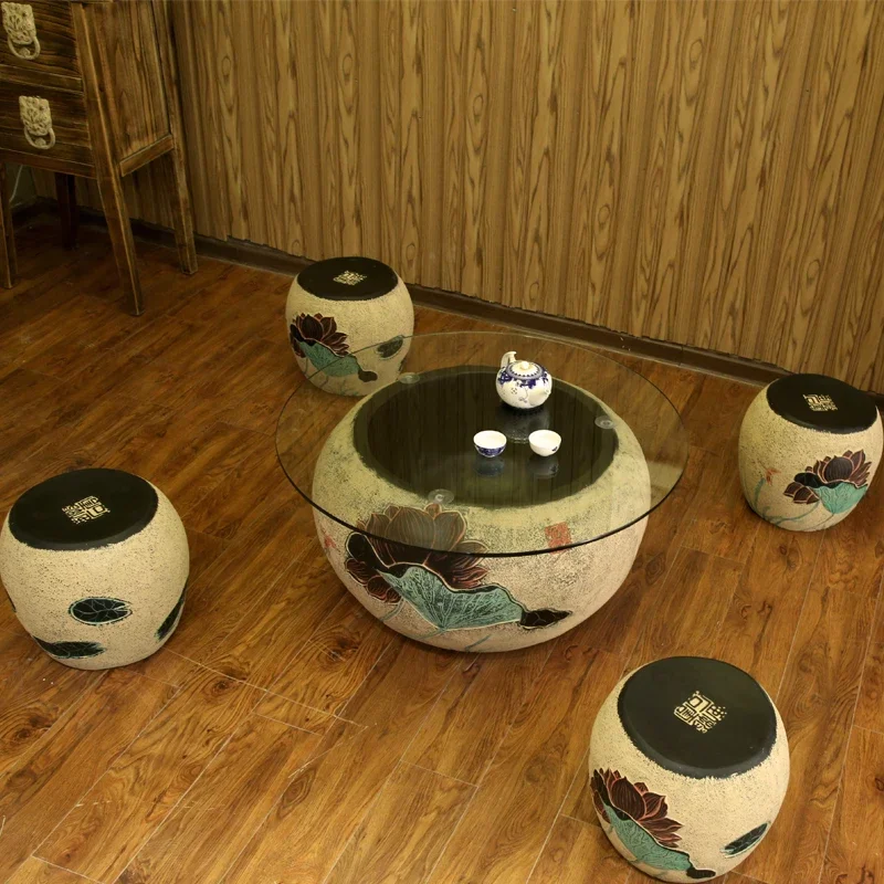 Классический креативный китайский маленький журнальный столик табурет для