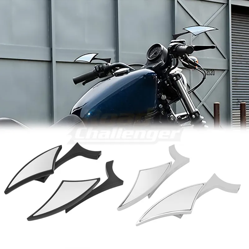 

Motorcycle 8mm 10mm Rearview Rear View Side Mirrors For Honda Yamaha Kawasaki Suzuki Touring Cruiser Chopper