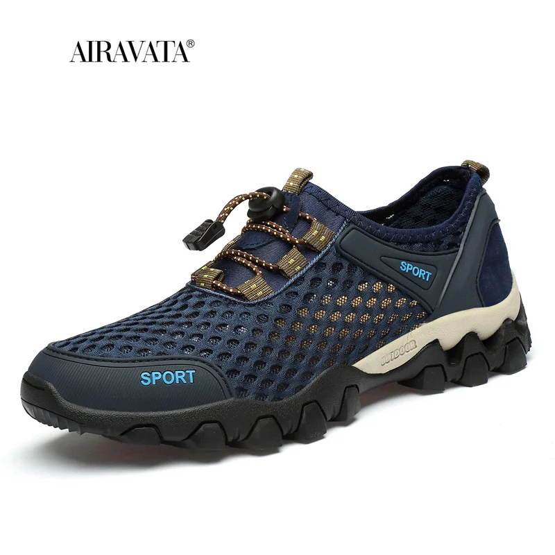 Mens Casual Summer Breathable Hiking Shoes Non-slip Outdoor Camping Jogging Sneakers Female Mountain Shoes