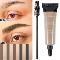 6 colors dyeing eyebrow cream waterproof long lasting natural liquid brow tattoo tint eyebrow gel makeup cosmetic with brush