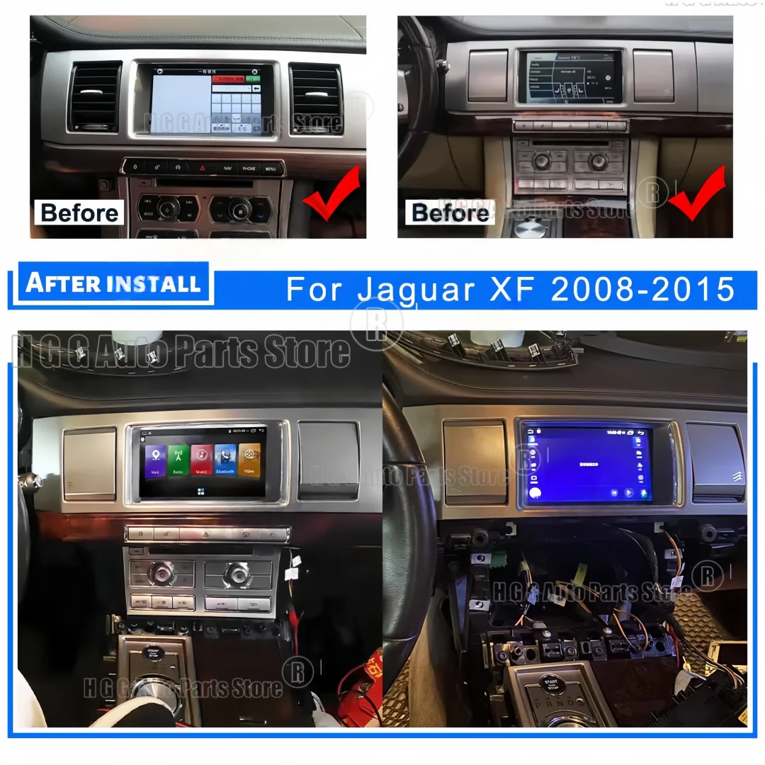 Фото 2 Din Android 13.0 8 ГБ + 128 ГБ для Jaguar XF X250 2008-2015 Автомобильный GPS-навигатор Авто стерео Мультимедийный плеер Головное устройство DSP Carplay №2