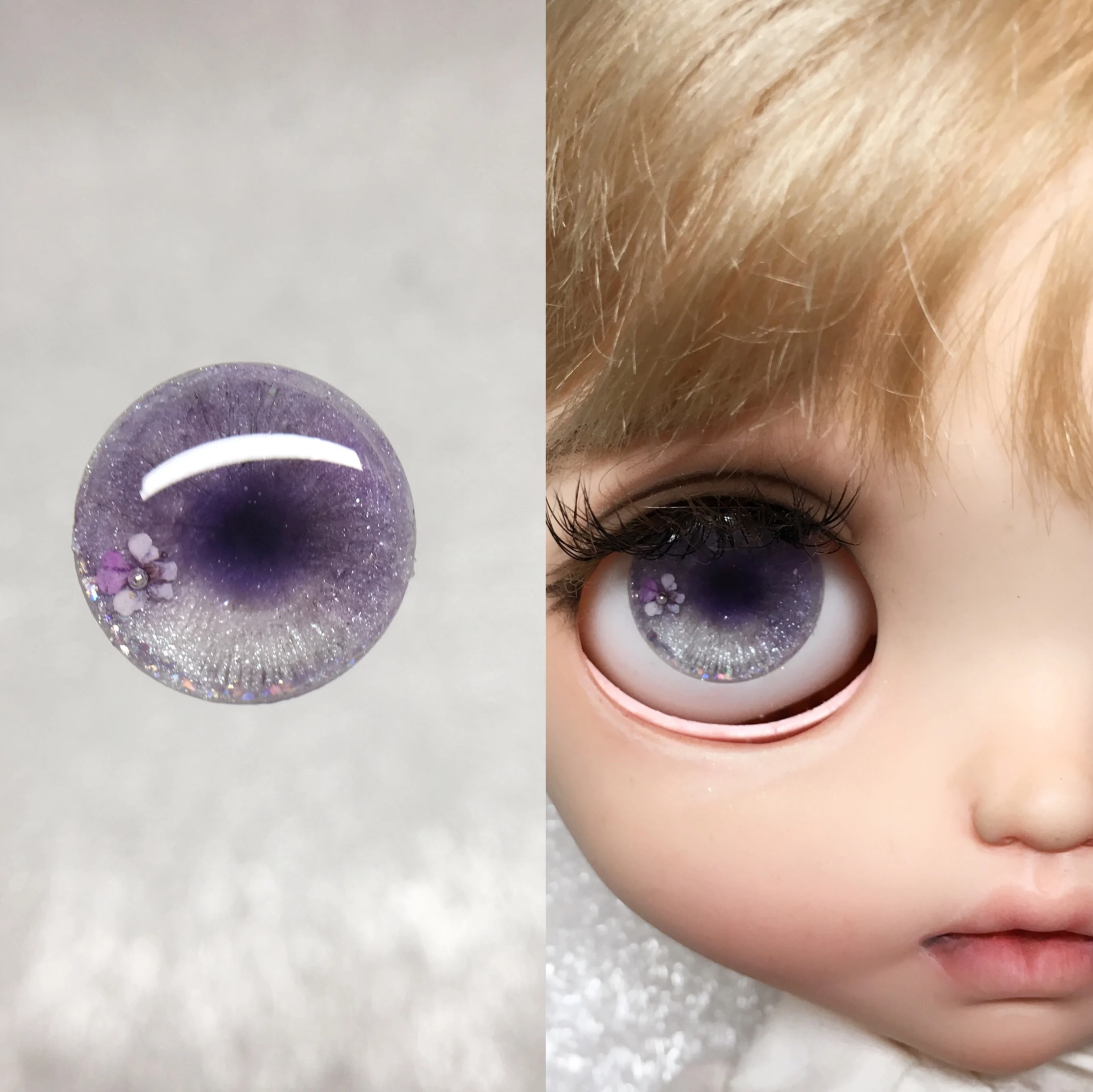 Глаза для игрушек BJD Blyth аксессуары кукол сверкающий клей милые пурпурные глаза