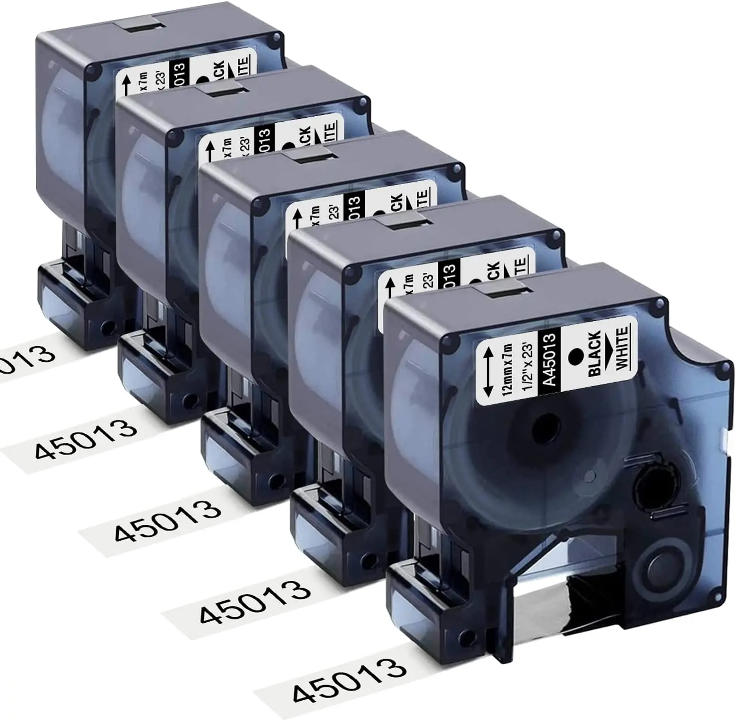 

12mm 45013 White Label Tape Compatible for Dymo D1 Tapes S0720530 Cassette Ribbons for Dymo LM-100 110 120 160 Labeling Maker