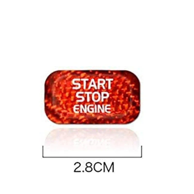 Наклейка для кнопки запуска двигателя из углеродного волокна внутренняя отделка