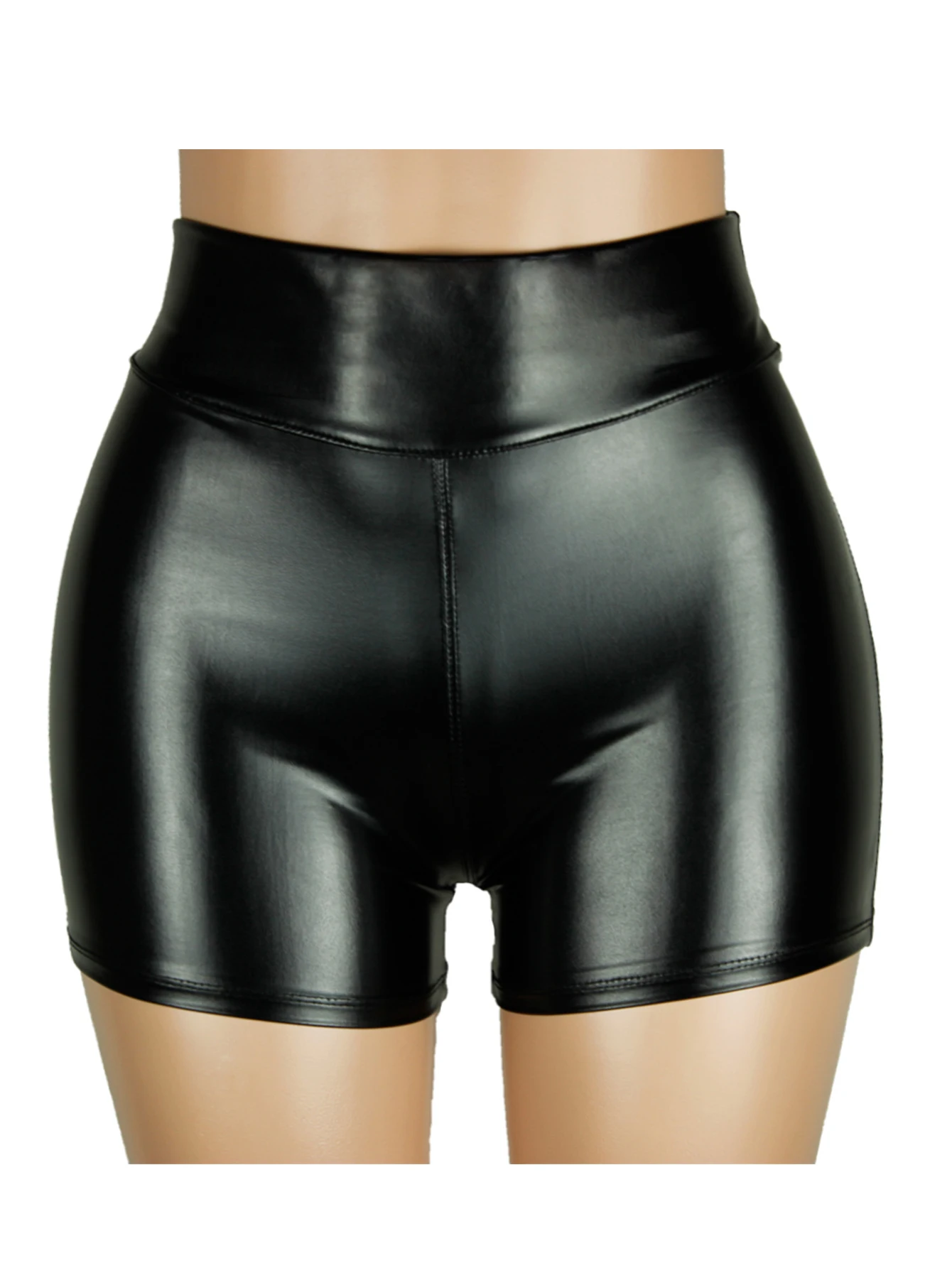 Сексуальные черные модные летние кожаные шорты женская одежда короткие из