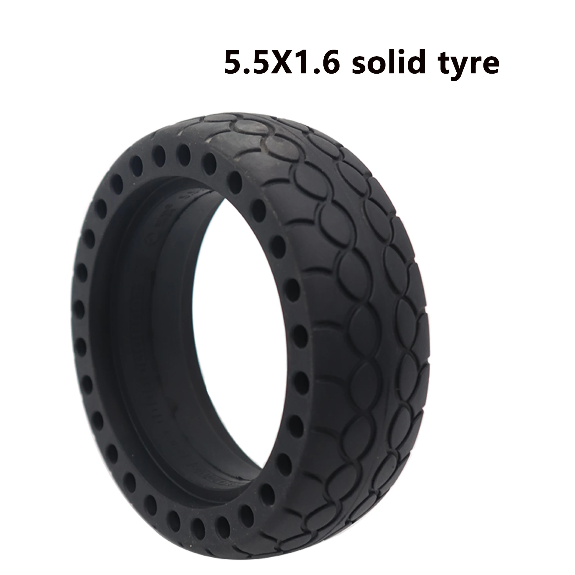

Подходит для высококачественных утолщенных 6-дюймовых сотовых резиновых твердых шин 5,5X1,6 для аксессуаров для электросамокатов.