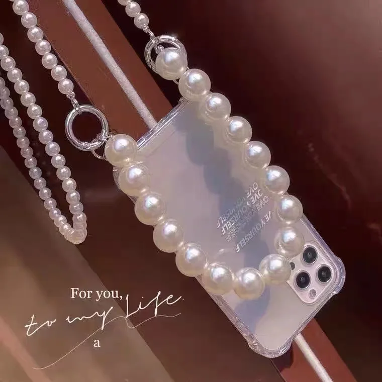 

Fashion Pearl Bracelet DIY Phone Lanyard Case Bag Cross-body Chain Ornament Accessories Long Anti-Lost Lanyard Jewellery