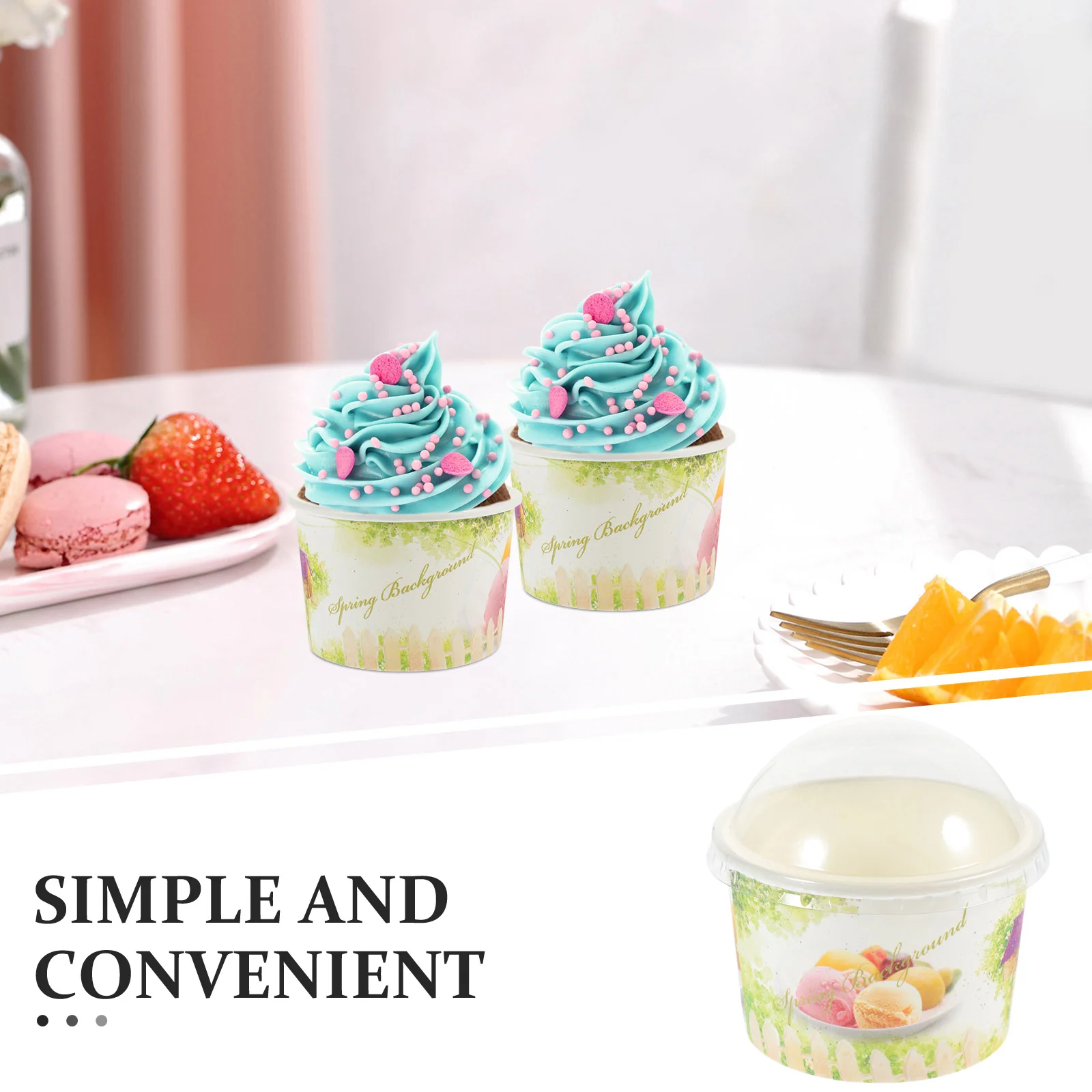 50 комплектов чашек для торта десертная чаша чашки мороженого мини-контейнеры