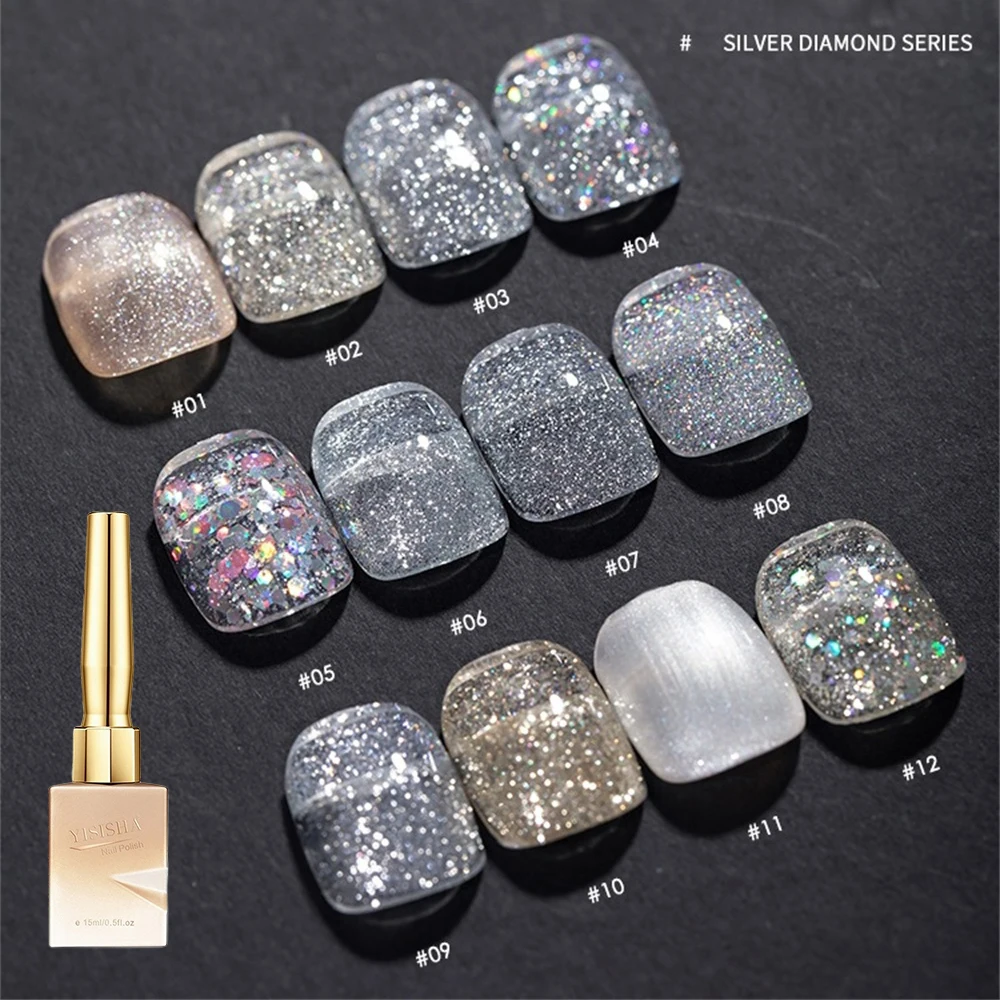 

Мерцающий Полупостоянный лак для ногтей, 15 мл